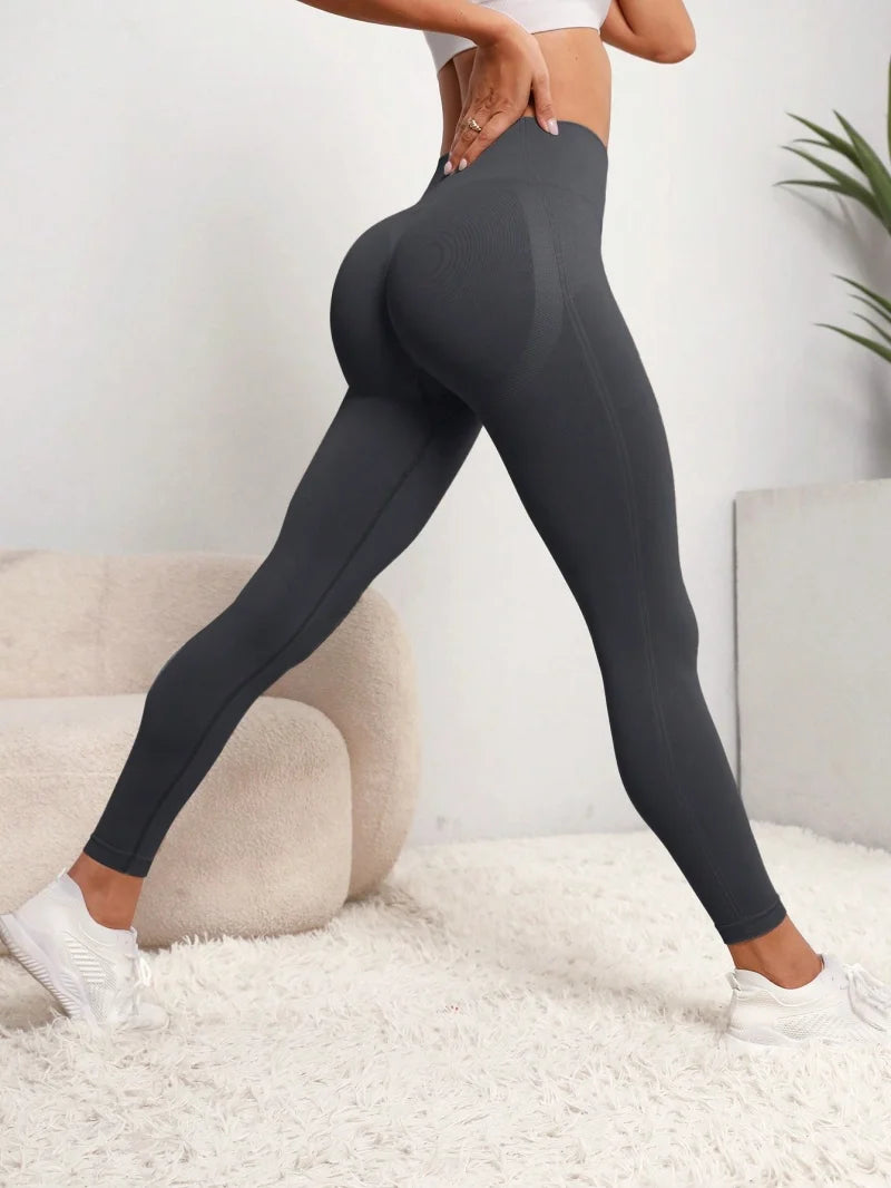 Women Seamless Hip Lifting Sports Leggings (High Waist Push Up Yoga Leggings)